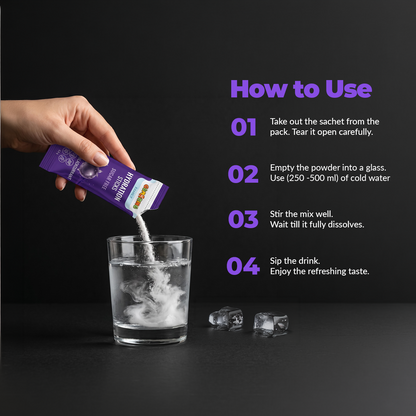 How to use Gumazing Hydration Berry Revive electrolyte powder with cold water