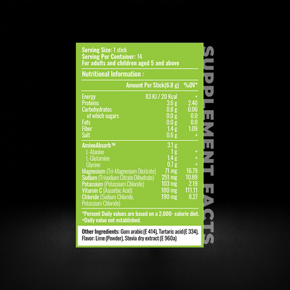 Zesty Lime | Sugar Free | 14 Sticks (2-Week Supply) | Gumazing Hydration Sachets