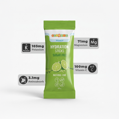 Zesty Lime | Sugar Free | 14 Sticks (2-Week Supply) | Gumazing Hydration Sachets