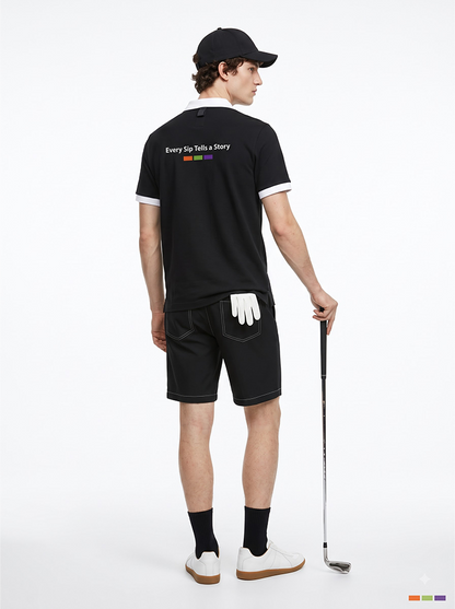 Every Sip Tells A Story Men's Polo T-Shirt.