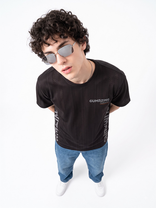 Be Different BeGumazing Men's Round-Neck T-Shirt - Black.