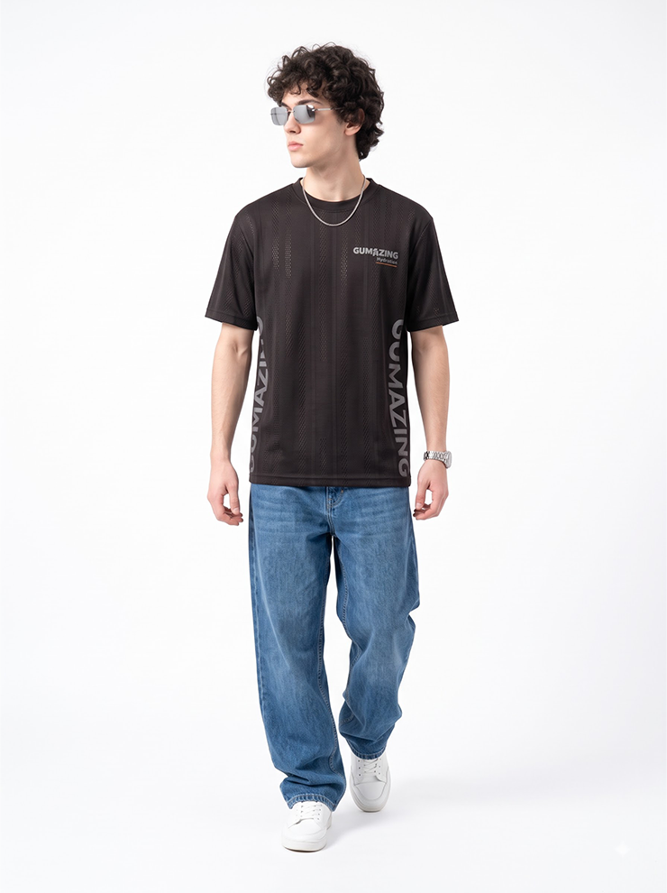 Be Different BeGumazing Men's Round-Neck T-Shirt - Black.