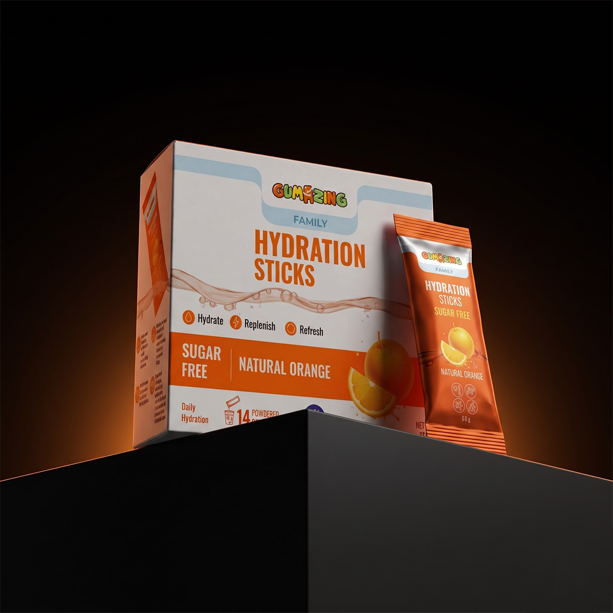 Citrus Zest | Sugar-Free | 14 Sticks (2-Week Supply) | Gumazing Hydration Sachets