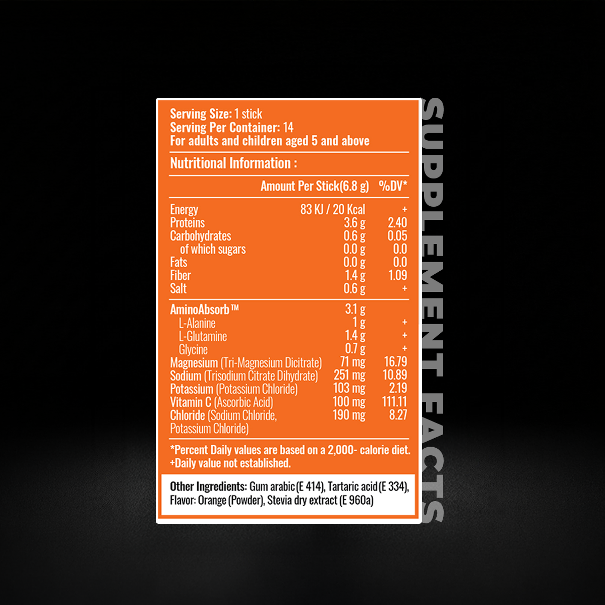 Citrus Zest | Sugar-Free | 14 Sticks (2-Week Supply) | Gumazing Hydration Sachets