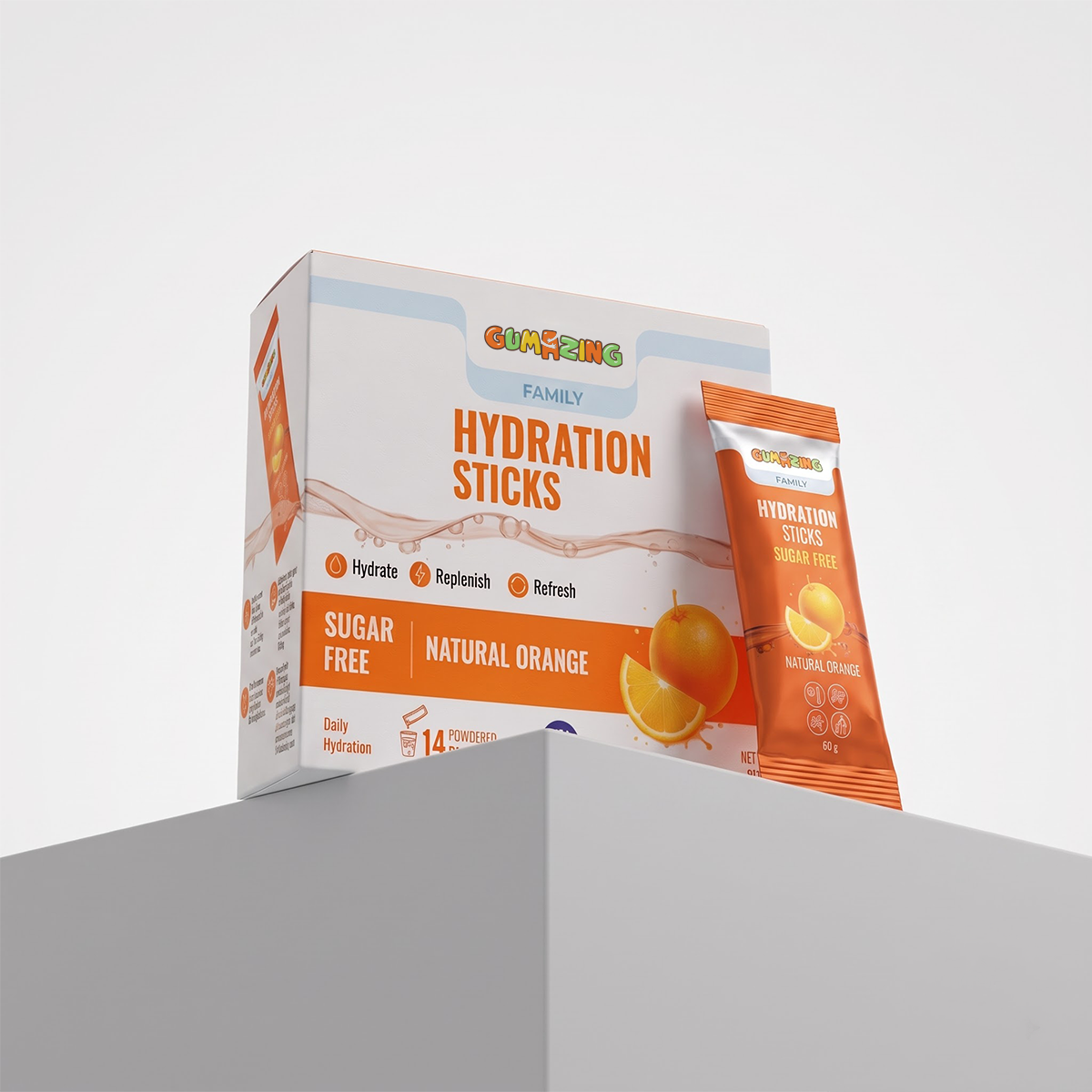 Citrus Zest | Sugar-Free | 14 Sticks (2-Week Supply) | Gumazing Hydration Sachets