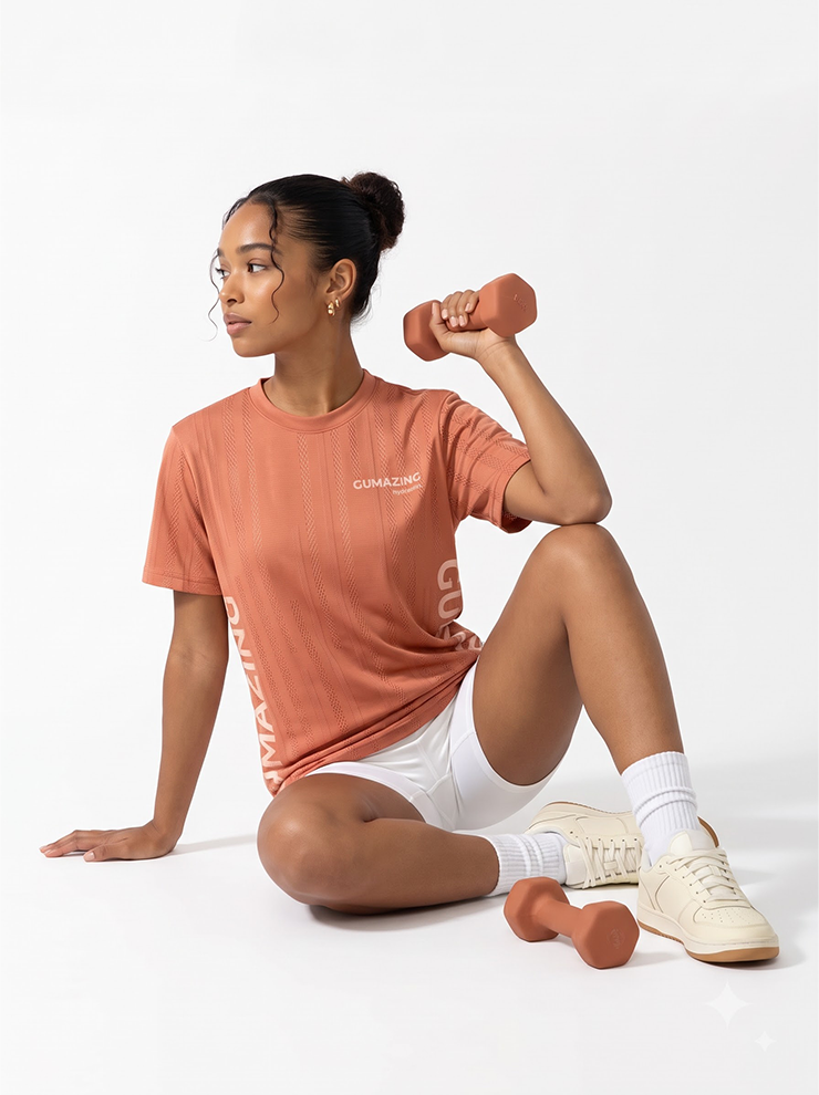 Hydrate Better, Perform Harder Unisex Round-Neck T-Shirt - Orange.