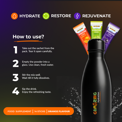 Sip Strong Combo | Zesty Lime + Citrus Zest + Berry Revive | 42 Sticks (6-Week Supply) | Gumazing Hydration Sachets.
